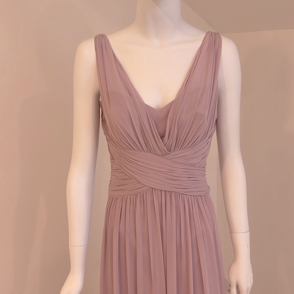 NWT SAMPLE AFTERSIX 6711 size 10 Suede Rose (Lilac/Rose) Lux Chiffon Pristine - Picture 3 of 7